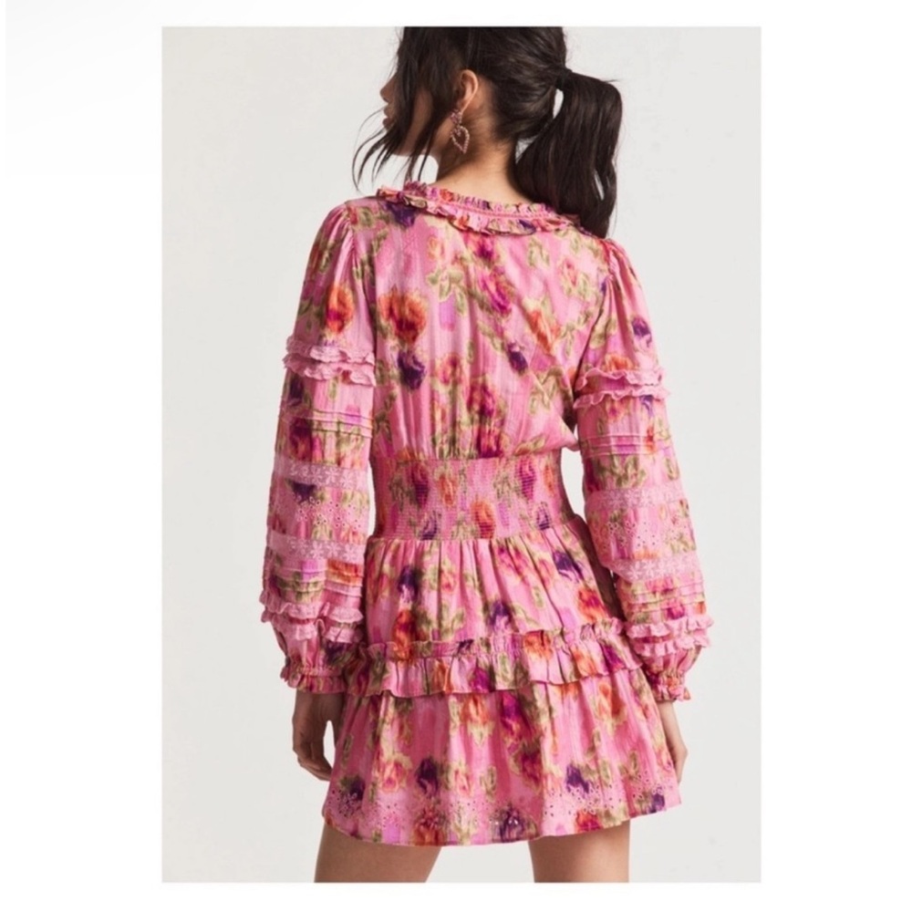 LoveShackFancy Pink Floral Mini Dress - Picture 7 of 16